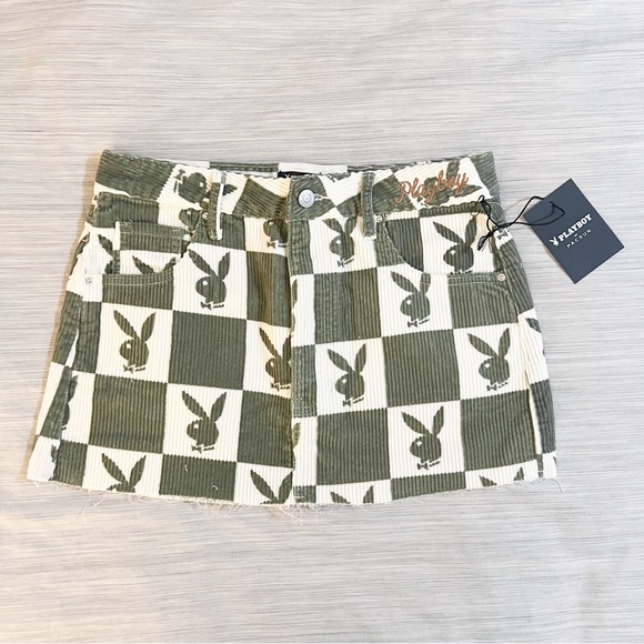 Playboy Game Of Bunnies Low Rise Mini Skirt - Picture 3 of 10